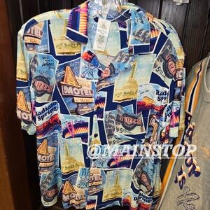 Disney Parks radiator springs cars land button down shirt
